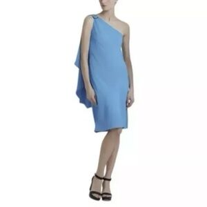 Lauren Ralph Lauren Women’s Blue One-Shoulder Cocktail Dress Size 10